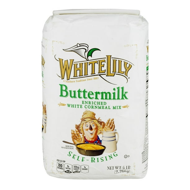 White Lily Buttermilk Enriched White Cornmeal Mix SelfRising, 5.0 LB