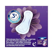 TENA Sensitive Care Worry-Free Nights Extra Coverage Pads, Overnight, 45 ct