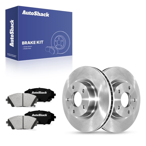 AutoShack Front Vented Brake Rotors   Ceramic Pads 6-PC Brake Kit Replacement for 2014-2018 Mazda 3 2016-2022 Mazda CX-3 11.61" (295 mm)