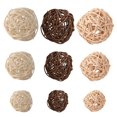 thumbnail image 1 of 21 piezas/lote de bolas de ratán de 3 colores mezclados para relleno de jarrones para decoración navideña de bodas, surtido de tres tamaños (3 cm/5 cm/7 cm), 1 of 8