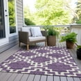 thumbnail image 6 of Addison Rugs Chantille Indoor/Outdoor Transitional Diamonds Purple Washable Rectangle Rug, 8' x 10', 6 of 6
