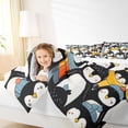 thumbnail image 4 of Manfei Cartoon Penguin 2pcs Bedding Comforter Set for Kids Teens,Kawaii Animal Twin Comforter Sets,Merry Christmas Breathable Bedding Set,Breathable Home Decor,Reversible, 4 of 8