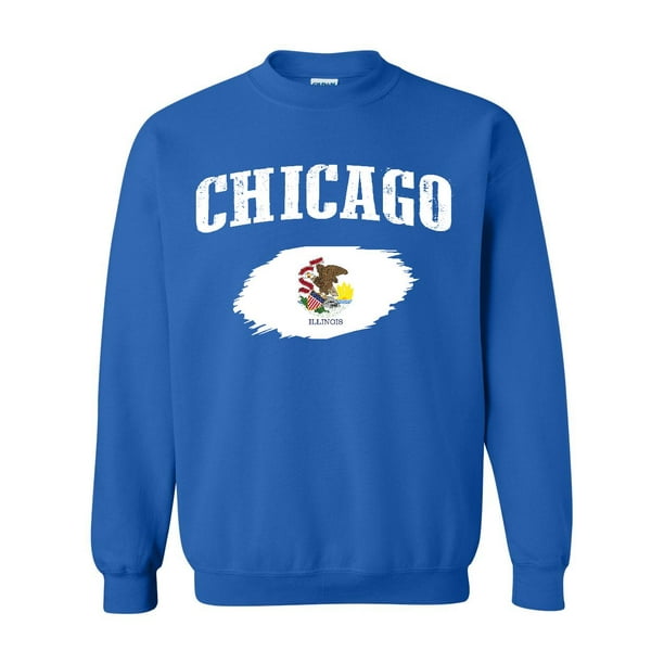 Mom's Favorite - Unisex Chicago Flag Crewneck Sweatshirt - Walmart.com ...