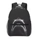 thumbnail image 1 of Easygdp Black And White Shark Mochila Ergonómica Versátil para Laptop - Múltiples Bolsillos, Correas Ajustables, Unisex para Escuela, Viajes y Actividades al Aire Libre-One Size, 1 of 5