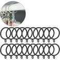 thumbnail image 2 of 40 Pack Curtain Rings, 38mm Internal Diameter Curtains Rings Hanging Rings for Curtains and Rods, Black Hook (Color : Black), 2 of 5