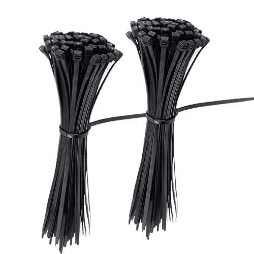 100 Pieces Nylon Self Locking Cable Zip Ties Wrap Cord Wire Strap Black 