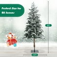thumbnail image 4 of Costway 6ft Pre-Lit Artificial Hinged Pencil Christmas Tree Snow-Flocked w/ Metal Stand, 4 of 10