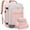 Pink+off-white, variant on Backpack Men Women, 40L Expandable Carry On Backpack Set Airline Approved, Larger Waterproof Suitcase Weekender Overnight Bag TSA Friendly
