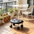 thumbnail image 6 of JHyouerji Rolling Stool with Wheels,PU Padded Seat Stable Plastic Frame 13x10x6 Inch Black Compact Mobile Work Seat for Kitchen Garage Household Cleaning, 6 of 7