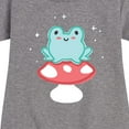 thumbnail image 3 of Instant Message - Frog On Mushroom - Toddler And Youth Girls Fleece Dress, 3 of 6