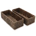 thumbnail image 3 of Casafield Juego De 2 Cestas De Almacenamiento De Baño Espresso – Jacinto De Agua 16.0 In De Ancho X 6.75 Pulgadas De Profundidad X 4.25 Pulgadas De Alto Contenedores Tejidos Para Organizar Pañuelos De, 3 of 5