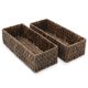 thumbnail image 3 of Casafield Juego De 2 Cestas De Almacenamiento De Baño Espresso – Jacinto De Agua 16.0 In De Ancho X 6.75 Pulgadas De Profundidad X 4.25 Pulgadas De Alto Contenedores Tejidos Para Organizar Pañuelos De, 3 of 5