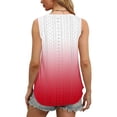 thumbnail image 6 of fatyb Womens Tank Tops V Neck Gradient Lightweight Eyelet Shirts Flowy Loose Summer Sleeveless Blouses, 6 of 7