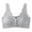 #27Gray, variant on Byworldtasic Plus Size Front Closure Bras for Women No Underwire Comfort Lace Full Coverage Bralette Wireless Snap Closing Bra