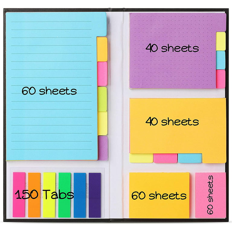 Mr. Pen- Sticky Notes Set, Sticky Notes Tabs, 410 Pack, Divider Sticky Notes, School Supplies, Office Supplies, Planner Sticky Notes, Sticky Note