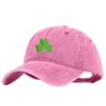 thumbnail image 4 of DJN St. Patrick's Day Baseball Cap Green Shamrock Print Retro Hat, Soft Cotton Unisex Brick Red One Size, 4 of 5