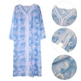 thumbnail image 4 of Women Lightweight Long Pajamas Robes Sleeve Full Length Housecoat Loungewear, 4 of 8