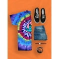 thumbnail image 3 of Cat W Globe Rave Style Tie Dye Spiral Men -Image by Shutterstock, Male Large, 3 of 4
