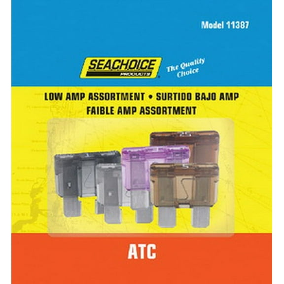 (Price/PK)Seachoice Low Amp ATC Glass Fuse Assortment, 5ea, SC11387