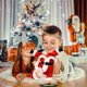 thumbnail image 3 of RV SdeNo baile de Papá Noel, decoración de juguete de Navidad de peluche eléctrico de canto giratorio, interesante animación interactiva para niños brillar  Electrónica, 3 of 5