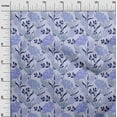 thumbnail image 3 of oneOone Velvet Medium Blue Fabric Floral Retro Craft Projects Decor Fabric Printed By The Yard 58 Inch Wide, 3 of 5