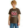 thumbnail image 3 of Gelikeya Toddler Kids 100 Days of School Shirt Boys Girls Short Sleeve Tshirts Cute Spring Summer Outerwear Clothing Brown, 8-9 Years, 3 of 8