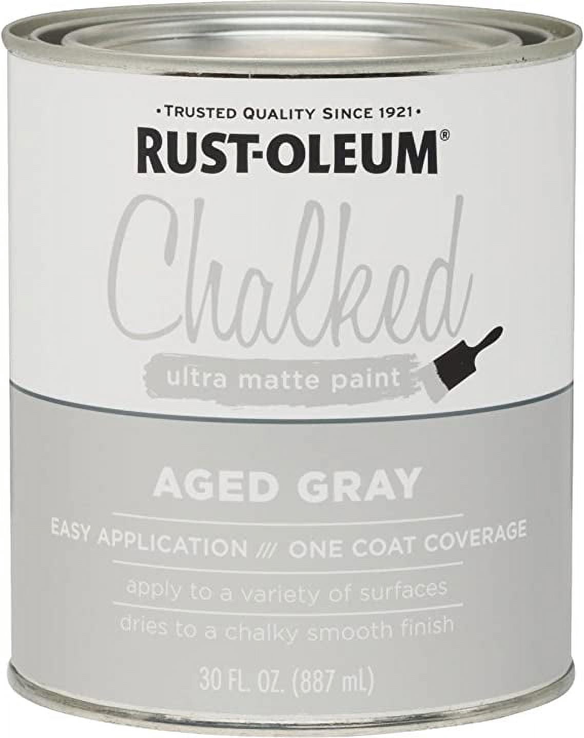 Rust-Oleum 285143 Chalked Ultra Matte Interior Chalked Aged Gray 30 Ounce (Case of 2)