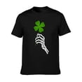 thumbnail image 4 of Men's Skull Hand Four-Leaf Clover T-Shirt- Irish Lucky Charm, Heavy Loose Short Sleeve Crew Neck T-Shirt, 4 of 10