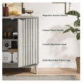 thumbnail image 3 of Modern Fluted Sideboard Buffet Cabinet with 2 Carved Doors & Heavy-Duty Design, Coffee Bar Station, Entryway Storage Cabinet for Living Room, Kitchen, Light Grey, 31.5“ W, 3 of 6