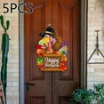 thumbnail image 6 of TISHITA 5Pcs Thanksgiving Turkey Door Sign Decorations, Fall Door Hanger Door Hanging Sign Plaque for Festival Tree Porch Home Window .4x25cm, 6 of 8