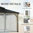 thumbnail image 5 of BPS 10' x 10' Gazebo Universal Mosquito Netting Screen Replacement, 4-Panel Screen Walls with Double Zippers for Outdoor Patio - Gray (Mosquito Net Only), 5 of 8