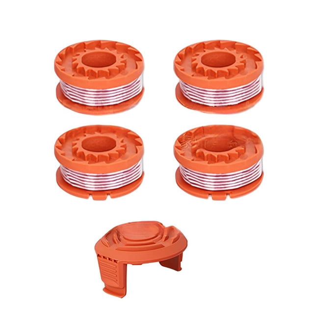 Speravity Cabezal de cortacésped de buena compatibilidad para varias marcas: juego de carrete de repuesto de nailon resistente y resistente al Herramientas eléctricas 4 + 1 juegos
