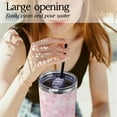 thumbnail image 4 of Pink Cherry Blossom 40 Oz Tumbler with Handle and Straw, Floral Large Stainless Steel Vacuum Insulated Tumbler Coffee Cup Water Bottle Travel Mug, Kawaii Cherry Blossom Gifts Decor Accessories Stuff, 4 of 6