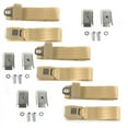 thumbnail image 1 of safeTboy  Tan Lap Bench Seat Belt Kit with Bracketry for 1957-1960 Ford Truck Standard 2 Point - 3 Belts, 1 of 1