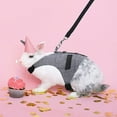 thumbnail image 7 of Rabbit Vest Harness and Leash Set Adjustable Formal Suit Style Adjustable Soft Bunny Harness for Bunny Rabbit Kitten Small Animal Walking, 7 of 7