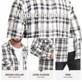 thumbnail image 5 of Iceglad Mens Brushed-flannel check shirt Plaid Shirt Long Sleeve Button Down Casual Buffalo Check Shirt Soft Lightweight Shacket Jacket for Men Fall Winter with Pockets, 5 of 9