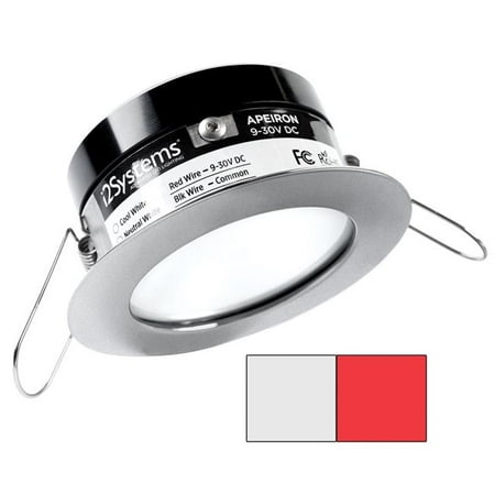

i2Systems A503-41AAG-H Apeiron Pro A503 3 watt Spring Round Mount Light Cool White & Red - Brushed Nickel