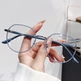 thumbnail image 3 of Gafas de miopía con lentes planas y luz azul para mujer, montura de gafas para cámara, 3 of 6