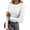 02-White, variant on Long Sleeve Shirts for Women Ribbed Knit Slim Fitted Casual Tops Scoop Neck Basic Tee Spring Fall Fashion Clothes White Small