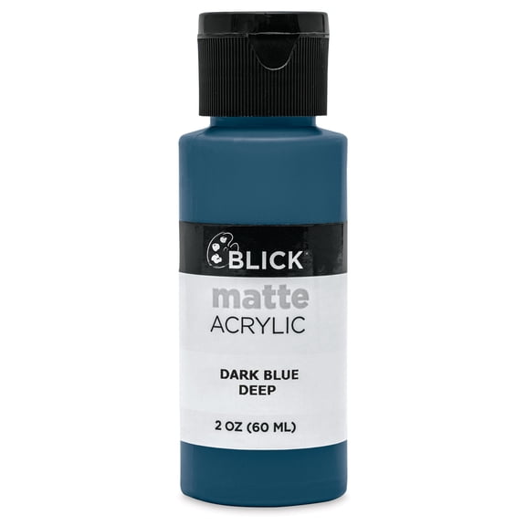 Blick Matte Acrylic - Dark Blue Deep, 2 oz bottle