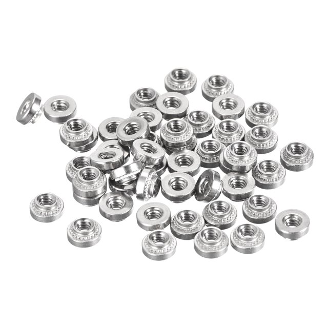 Unique Bargains Écrous Auto-Fermants,4-40x0.12 Pouces Écrou Rivet en Acier Inoxydable Tête Ronde Attache de Montage en Métal 50 Pcs