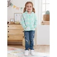 thumbnail image 6 of Usaibhir Toddler Baby Girls Fall Clothes Fleece Jackets Hooded Zip Up Cute Prints Fuzzy Coats Size 12M-6T, 6 of 13