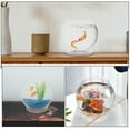 thumbnail image 3 of Troglfold fish bowl Glass Bubble Bowl Fish Tank Small Goldfish Terrarium Globe Vase for Betta Fish,5.91"X5.91"X5.12", 3 of 10