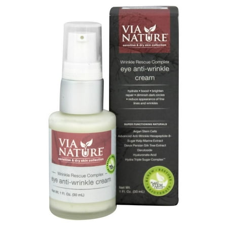 Via Nature Eye Cream, Anti-Wrinkle Wrinkle Rescue Complex - 1 fl oz