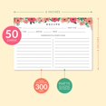 thumbnail image 4 of Sweetzer & Orange 4x6 Recipe Cards. Set of 50x Floral, Blank Recipe Cards 4x6 Inches Double Sided. Large Recipe Index Card Fits Standard 4x6 Recipe Box., 4 of 4