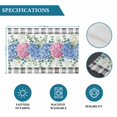 thumbnail image 6 of Blue Pink Hydrangea Placemats Set of 4, Eucalyptus Leaves Summer Botanical Plaid Placemats for Dining Table, Place Mats for Kitchen Tabletop, Waterproof Wipeable Dining Table Mats Set, 6 of 9