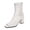 White, variant on NOKIO Women'S Fashionable Short Boots Stylish Women'S Ankle Boots Ladies Fashion Roman Closed Toe Boots Solid Color Hollow Mesh Thick Heel Short Boots Women'S Casual Chic Ankle Booties