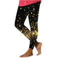 thumbnail image 2 of QATAINLAV Today Prime Sales Women's Sequin Printed Leggings Fashion Glitter Sparkle Print New Years Pants Casual High Waist Compression Tummy Control Yoga Tights Multicolor L, 2 of 7