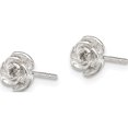 thumbnail image 2 of Sterling Silver Polished Rose Post Earrings (6.26 X 6.26) Made In India qe13809, 2 of 5
