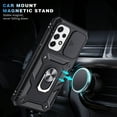 thumbnail image 6 of Dteck Case for Samsung Galaxy A53 5G,Shockproof Rubber Rugged Ring Holder Kickstand Case Slide Camera Lens Protector Hybrid Card Holder Pocket Lightweight Cover,Black, 6 of 9